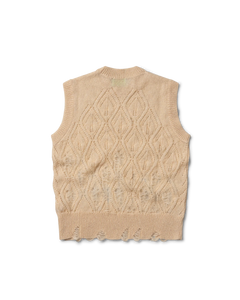 Aries Lace Leaf and Ladders Mohair Vest