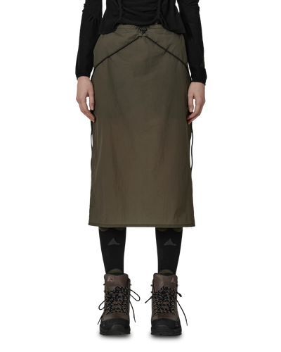 ROA Gly See Through Mid Skirt Olive