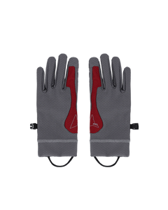 ROA Andie Base Layer Gloves Black Grey Dark Red