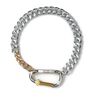 Aries Column Carabiner Silver Necklace