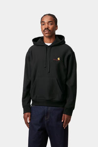 Carhartt WIP Hooded American Script Sweatshirt Black