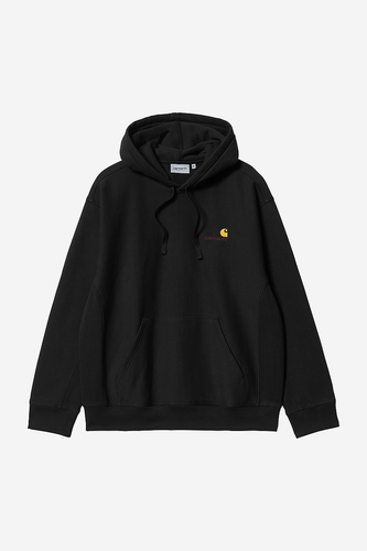 Carhartt WIP Hooded American Script Sweatshirt Black