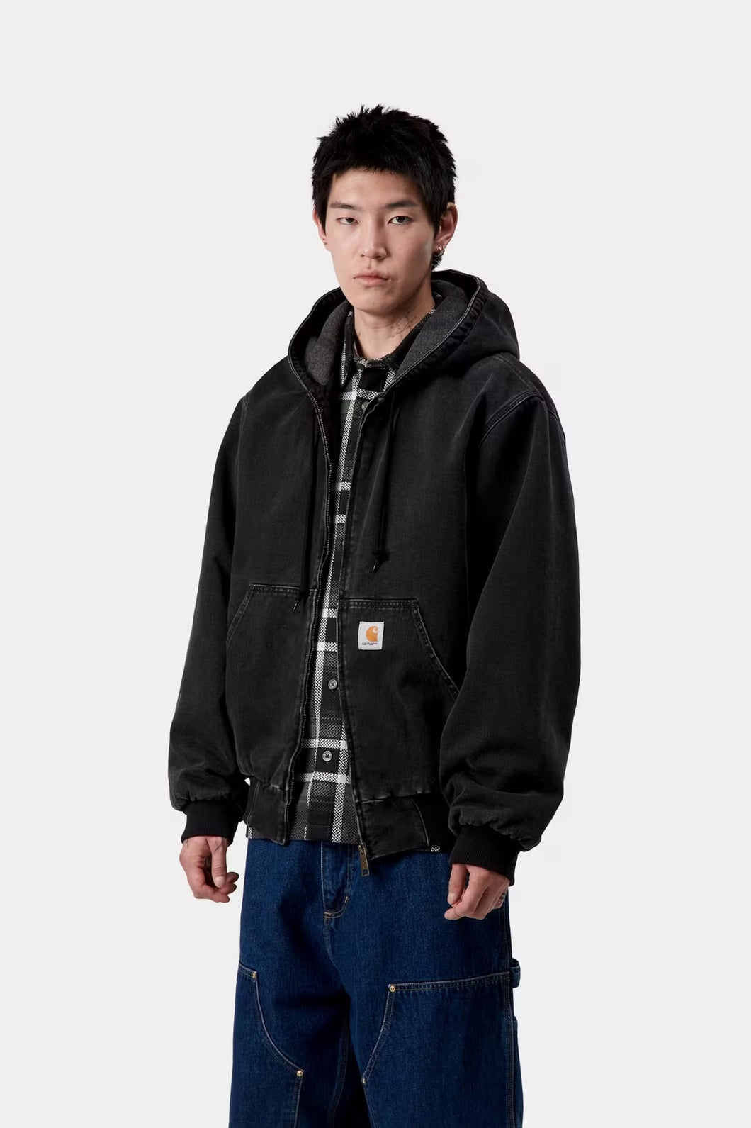 Carhartt WIP OG Active Jacket (Winter) Black, stone washed