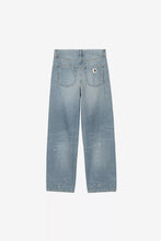 Carica l'immagine nel visualizzatore di Gallery, Carhartt WIP Women’s Arin Pant Blue, Destroy wash, splatter