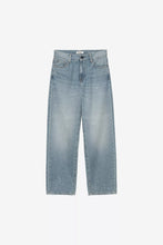 Carica l'immagine nel visualizzatore di Gallery, Carhartt WIP Women’s Arin Pant Blue, Destroy wash, splatter