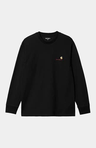 Carhartt WIPL/S American Script T-Shirt (Black)