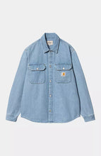 Carica l&#39;immagine nel visualizzatore di Gallery, Carhartt WIP Harvey Shirt Jac Blue (Dark Bleached)