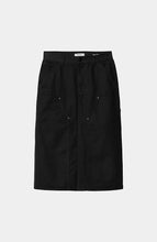 Carica l&#39;immagine nel visualizzatore di Gallery, Carhartt WIP W&#39; Double Knee Skirt Black (rinsed)