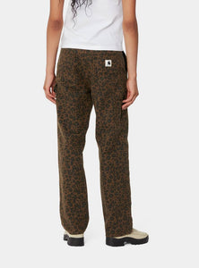 Carhartt WIP W' Leo Pierce Pant Straight Camo Leo, Tamarind / Tamarind (garment dyed)