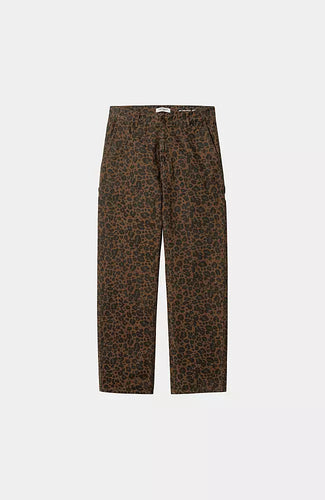 Carhartt WIP W' Leo Pierce Pant Straight Camo Leo, Tamarind / Tamarind (garment dyed)