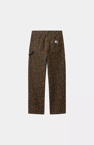 Carhartt WIP W' Leo Pierce Pant Straight Camo Leo, Tamarind / Tamarind (garment dyed)