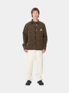 Carhartt WIP Conro Shirt Jac Camo Leo, Tamarind / Tamarind