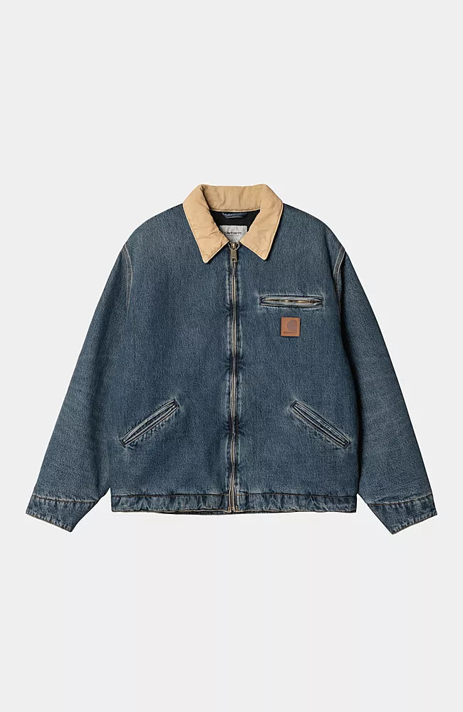 Carhartt WIP OG Detroit Jacket Blue / Dusty H Brown (worn used wash)