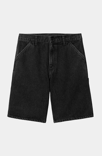 Carhartt WIP Single Knee Short Black (stone washed)