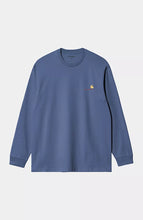 Carica l&#39;immagine nel visualizzatore di Gallery, Carhartt WIP L/S American Script T-Shirt Blue Iris