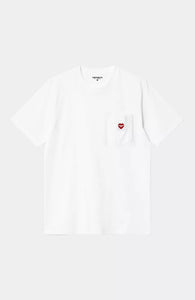 Carhartt WIP S/S Pocket Heart T-Shirt White / Red