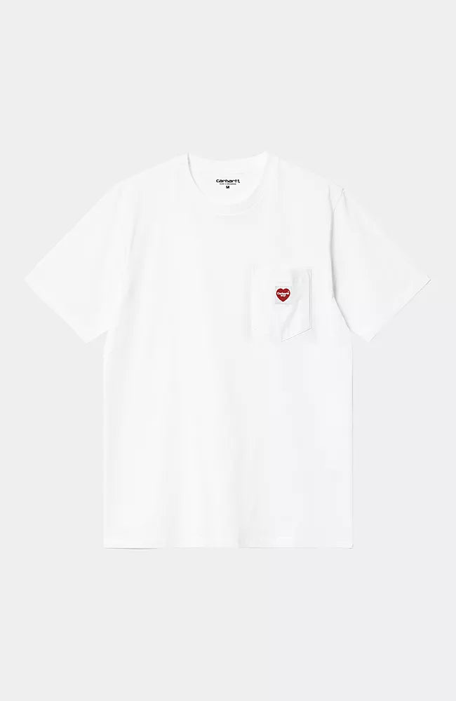 Carhartt WIP S/S Pocket Heart T-Shirt White / Red