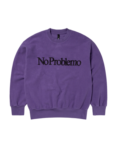 No Problemo Reverse Fleece Sweat Lilac