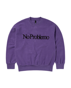 No Problemo Reverse Fleece Sweat Lilac