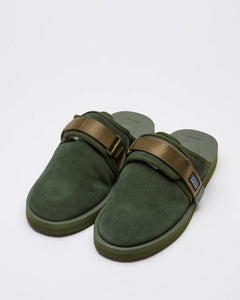 Suicoke ZAVO-Mab Slippers Olive x Sage Green