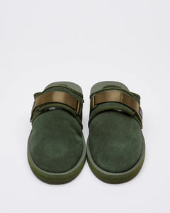 Suicoke ZAVO-Mab Slippers Olive x Sage Green