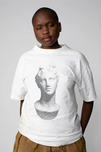 Aries Aged Statue SS Tee White