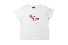Carica l'immagine nel visualizzatore di Gallery, Rebel Noise REBEL 4EVER BABY TEE White