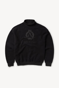 Aries Premium Laurel High Neck Sweatshirt Black