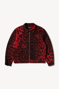 Aries Leopard Zip-Through Denim Jacket